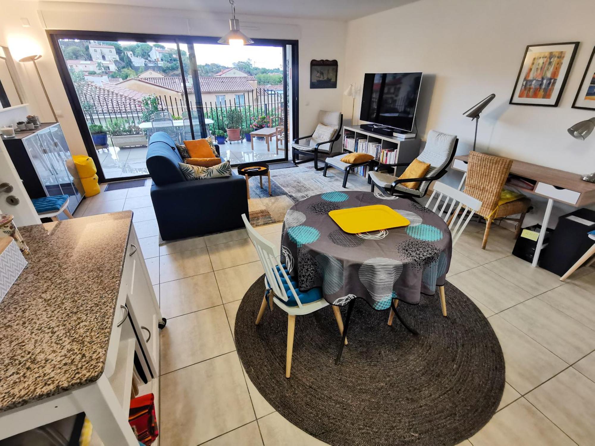 1Br Apartment T2 54M2 Onde Marine 2Nd Floor Lift Wifi Ac Parking Port Vendres Buitenkant foto
